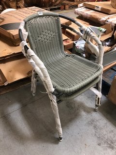 2 X RATTAN GARDEN DINING CHAIRS: LOCATION - D7