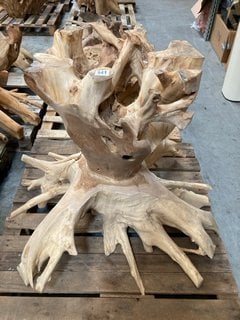 LEAF DINING TABLE BASE IN NATURAL RUSTIC BRANCHED TREE TRUNK DESIGN: LOCATION - B9 (KERBSIDE PALLET DELIVERY)