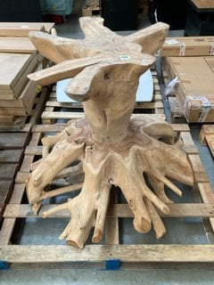 LEAF DINING TABLE BASE IN NATURAL RUSTIC BRANCHED TREE TRUNK DESIGN: LOCATION - B9 (KERBSIDE PALLET DELIVERY)