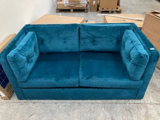 JOHN LEWIS & PARTNERS BOOTH 2-SEATER SOFA BED IN TEAL: LOCATION - D4