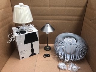 3 X ASSORTED JOHN LEWIS & PARTNERS LIGHTS TO INCLUDE CARLITA TABLE LAMP: LOCATION - BR2