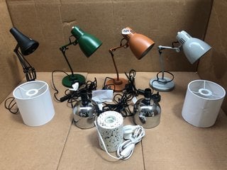 6 X ASSORTED JOHN LEWIS & PARTNERS LIGHTS TO INCLUDE TERRAZZO BULB HOLDER: LOCATION - BR2