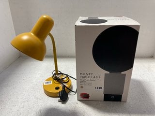 JOHN LEWIS & PARTNERS MONTY TABLE LAMP TO ALSO INCLUDE JOHN LEWIS & PARTNERS BRANDON TABLE LAMP IN MUSTARD: LOCATION - BR9