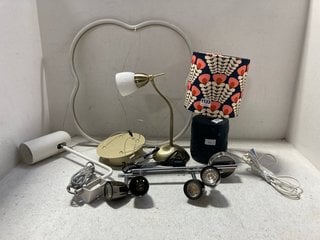 QTY OF ASSORTED JOHN LEWIS & PARTNERS LIGHTS TO INCLUDE CONTACT TABLE LIGHT IN BRASS: LOCATION - BR9