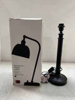 JOHN LEWIS & PARTNERS BALDWIN TABLE LAMP TO ALSO INCLUDE JOHN LEWIS & PARTNERS ADJUSTABLE TABLE LAMP BASE IN BLACK: LOCATION - BR11