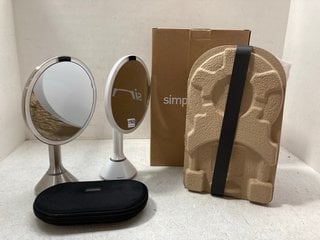 4 X ASSORTED SIMPLEHUMAN SENSOR MIRRORS - COMBINED RRP £625.99: LOCATION - BR11