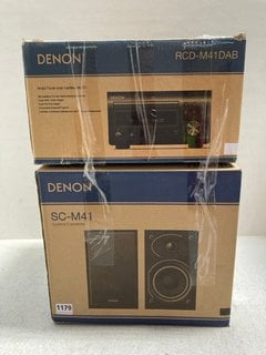 DENON RCD-M41DAB MINI HI-FI CD SYSTEM TO ALSO INCLUDE DENON SC-M41 BOOKSHELF SPEAKERS - COMBINED RRP £400.00: LOCATION - BR12