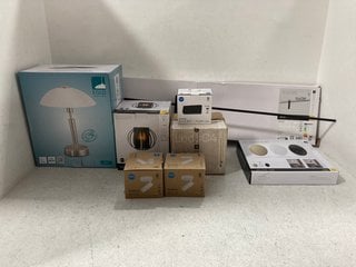 QTY OF ASSORTED LIGHTING ITEMS TO INCLUDE LUCIDE EKLYPS LED ROUND WALL LIGHT IN WHITE: LOCATION - BR13