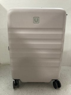 ANTLER ICON STRIPE MEDIUM HARD SHELL WHEELED SUITCASE IN TAUPE - RRP £190.00: LOCATION - BR15