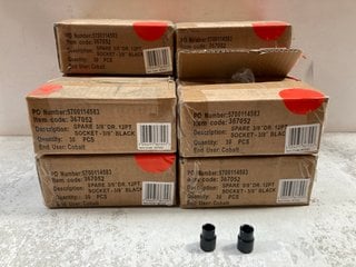 QTY OF SPARE 3/8" DR 12PT 3/8" SOCKETS IN BLACK: LOCATION - AR1