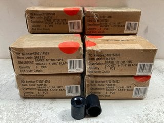 QTY OF SPARE 1/2" DR 12PT 1-1/16" SOCKETS IN BLACK: LOCATION - AR1