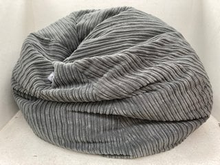 RUCOMFY JUMBO CORD SLOUCHBAG BEAN BAG IN SLATE GREY: LOCATION - BT6