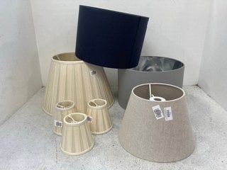 QTY OF ASSORTED JOHN LEWIS & PARTNERS LIGHT SHADES TO INCLUDE JOHN LEWIS & PARTNERS LIGHT SHADE IN BLUE: LOCATION - BT6