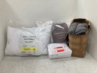 QTY OF ASSORTED ITEMS TO INCLUDE JOHN LEWIS & PARTNERS SOFT TOUCH WASHABLE PILLOW: LOCATION - BT7