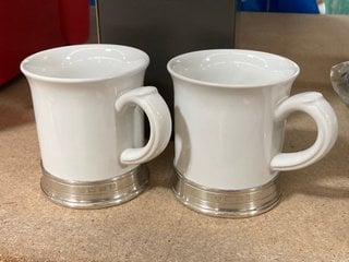 COSI TABELLINI ITALIAN PEWTER CONVIVIO SET OF 2 COFFEE MUGS: LOCATION - BR9