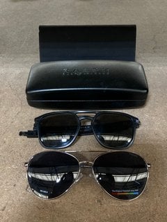 4 X ASSORTED SUNGLASSES TO INCLUDE POLAROID 4142/G/S/X SUNGLASSES IN BLACK: LOCATION - BR2