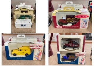 6 X ASSORTED DIE CAST VINTAGE MODEL VEHICLES, BOXED: LOCATION - CR