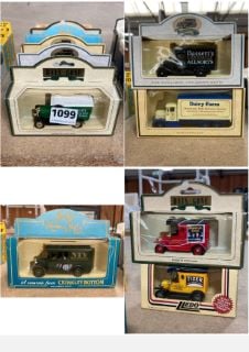 6 X ASSORTED DIE CAST VINTAGE MODEL VEHICLES, BOXED: LOCATION - CR