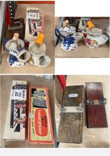 A COLLECTION OF GENTS ANTIQUE GROOMING ITEMS: LOCATION - CR