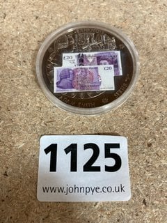 ADAM SMITH £20 BANKNOTE COMMEMORATIVE CROWN: LOCATION - CR