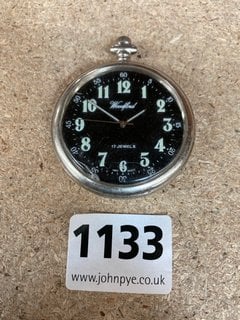 A VINTAGE WOODFORD POCKET WATCH: LOCATION - CR