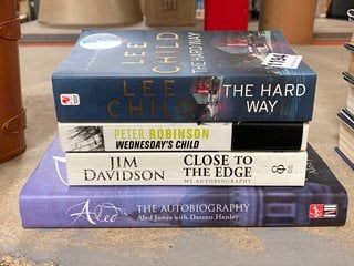 FOUR SIGNED BOOKS TO INCLUDE LEE CHILD AND ALED JONES: LOCATION - CR