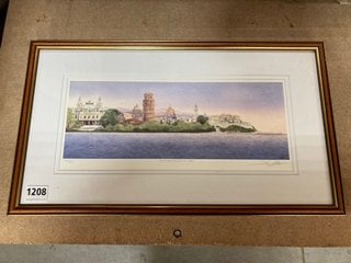 A LIMITED EDITION PRINT BY S. COOK, SIGNED AND NUMBERED BY THE ARTIST, FRAMED AND GLAZED: LOCATION - CR