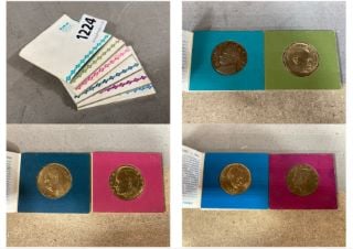 6 X 1960S FINNSH COMMEORATIVE COINS WITH ORIGINAL FOLDERS AND NOTES: LOCATION - CR