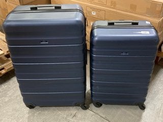 2 X JOHN LEWIS & PARTNERS HARDSHELL SUITCASES IN NAVY: LOCATION - BR5