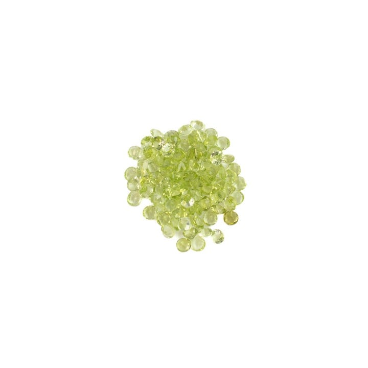 5.31ct Peridot Faceted Round-cut Parcel of Gemstones, 2.25mm