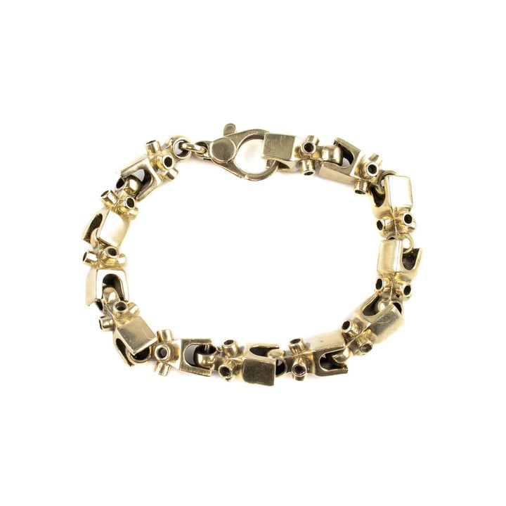 9K Yellow Fancy Link Bracelet, 23cm, 49.5g.  Auction Guide: £700-£900 (VAT Only Payable on Buyers Premium)