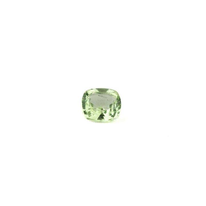 1.50ct Peridot Faceted Cushion-cut Single Gemstone, 7x6mm (VAT Only Payable on Buyers Premium)