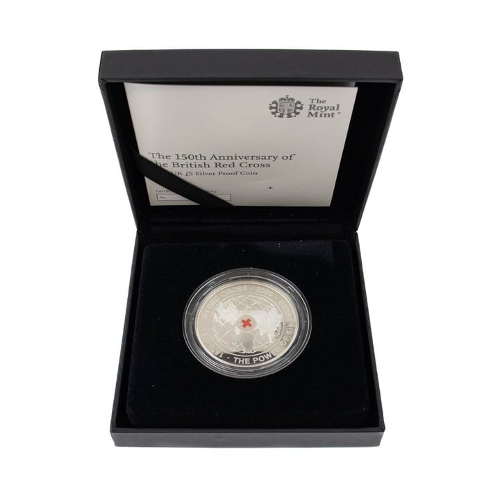 The Royal Mint The 150th Anniversary of the British Red Cross 2020 UK £5 Silver Proof Coin, comes with presentation box, booklet and outer box. (VAT Only Payable on Buyers Premium)