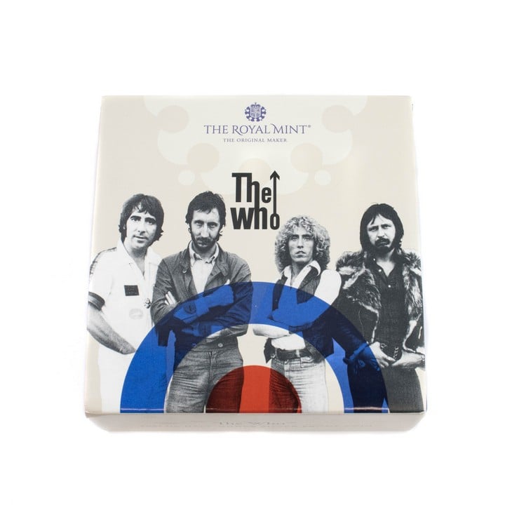 The Who 2021 1/2oz Silver Coin issued by the Royal Mint as part of the Music Legends series. In Box with Paperwork (VAT Only Payable on Buyers Premium)