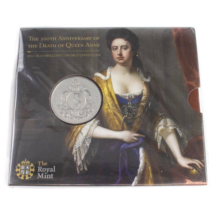 The Royal Mint The 300th Anniversary of The Death of Queen Anne, comes with presentation booklet. (VAT Only Payable on Buyers Premium)