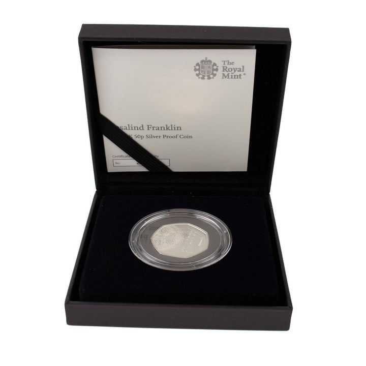 The Royal Mint Celebrating the Achievements of Rosalind Franklin 2020 UK 50p Silver Proof, comes with presentation box, booklet and out box. (VAT Only Payable on Buyers Premium)