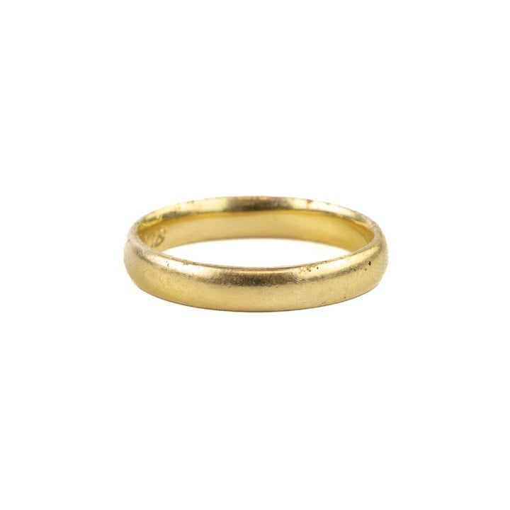 18K Band Ring, Size M½, 3.3g (VAT Only Payable on Buyers Premium)