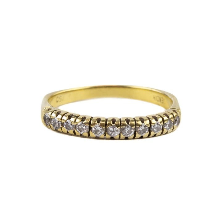 18K Diamond Half Eternity Ring, Size M, 2.9g (VAT Only Payable on Buyers Premium)