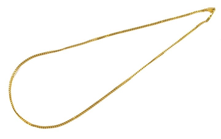 22K Yellow Double Curb Chain, 46cm, 12.1g (VAT Only Payable on Buyers Premium)