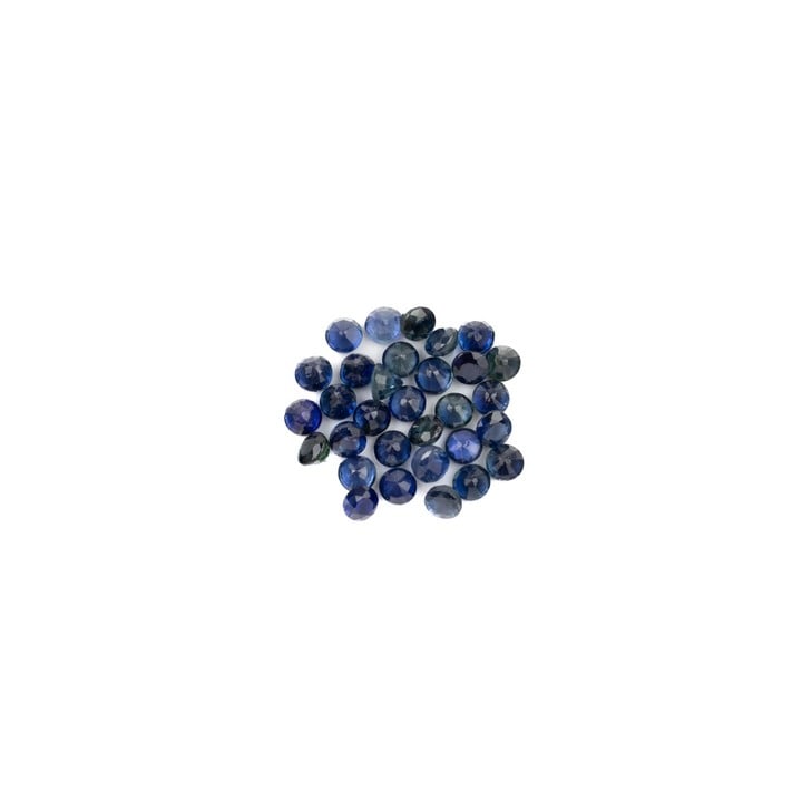 12.53ct Sapphire Faceted Round-cut Parcel of Gemstones, 4mm