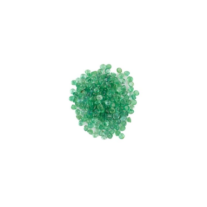 9.19ct Emerald Faceted Round-cut Parcel of Gemstones, 2.25mm