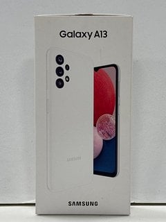 SAMSUNG GALAXY A13 64 GB SMARTPHONE IN WHITE: MODEL NO SM-A137F/DSN (WITH BOX & ALL ACCESSORIES) NETWORK UNLOCKED [JPTM125309] THIS PRODUCT IS FULLY FUNCTIONAL AND IS PART OF OUR PREMIUM TECH AND ELE