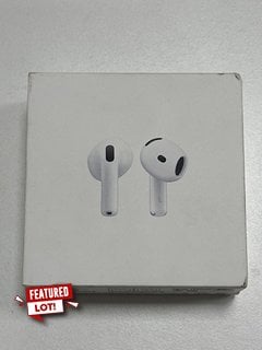 APPLE AIRPODS 4 HEADPHONES (ORIGINAL RRP - £129) IN WHITE: MODEL NO A3050 A3053 A3058 (WITH BOX & ALL ACCESSORIES) [JPTM125527] (SEALED UNIT) THIS PRODUCT IS FULLY FUNCTIONAL AND IS PART OF OUR PREMI