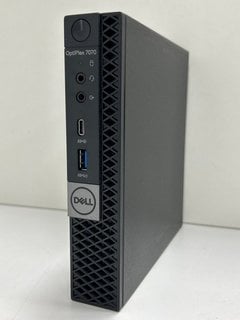 DELL OPTIPLEX 7070 MICRO 512GB PC: MODEL NO D10U003 (UNIT ONLY, MINOR COSMETIC IMPERFECTIONS) INTEL CORE I5-9500 @ 3.00GHZ, 16GB RAM, INTEL UHD GRAPHICS 630 [JPTM125450] THIS PRODUCT IS FULLY FUNCTIO