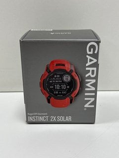 GARMIN INSTINCT 2X SOLAR GPS SMARTWATCH (ORIGINAL RRP - £319) IN FLAME RED: MODEL NO A04600 (WITH BOX & ALL ACCESSORIES) [JPTM125289] THIS PRODUCT IS FULLY FUNCTIONAL AND IS PART OF OUR PREMIUM TECH