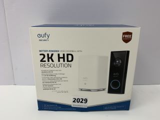 EUFY SECURITY 2K HD RESOLUTION VIDEO DOORBELL IN WHITE/BLACK: MODEL NO E82101W4AZN (WITH BOX & ACCESSORIES) [JPTN41643] THIS PRODUCT IS FULLY FUNCTIONAL AND IS PART OF OUR PREMIUM TECH AND ELECTRONIC