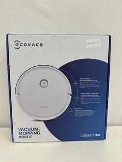 ECOVAC DEEBOT U2 ROBOT VACUUM IN WHITE: MODEL NO DGN22-62 (WITH BOX & CHARGER) [JPTM125645] THIS PRODUCT IS FULLY FUNCTIONAL AND IS PART OF OUR PREMIUM TECH AND ELECTRONICS RANGE