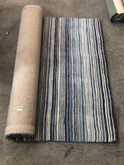 JOHN LEWIS BLUE STRIPA RUG 120 X 180CM - RRP £160