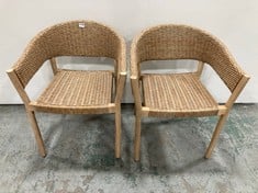 JOHN LEWIS SET OF 2 BURFOD RATTAN DINING CHAIR - ITEM NO. 82034320