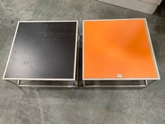 2 X COFFEE TABLE (1 X ORANGE / 1 X BLACK)